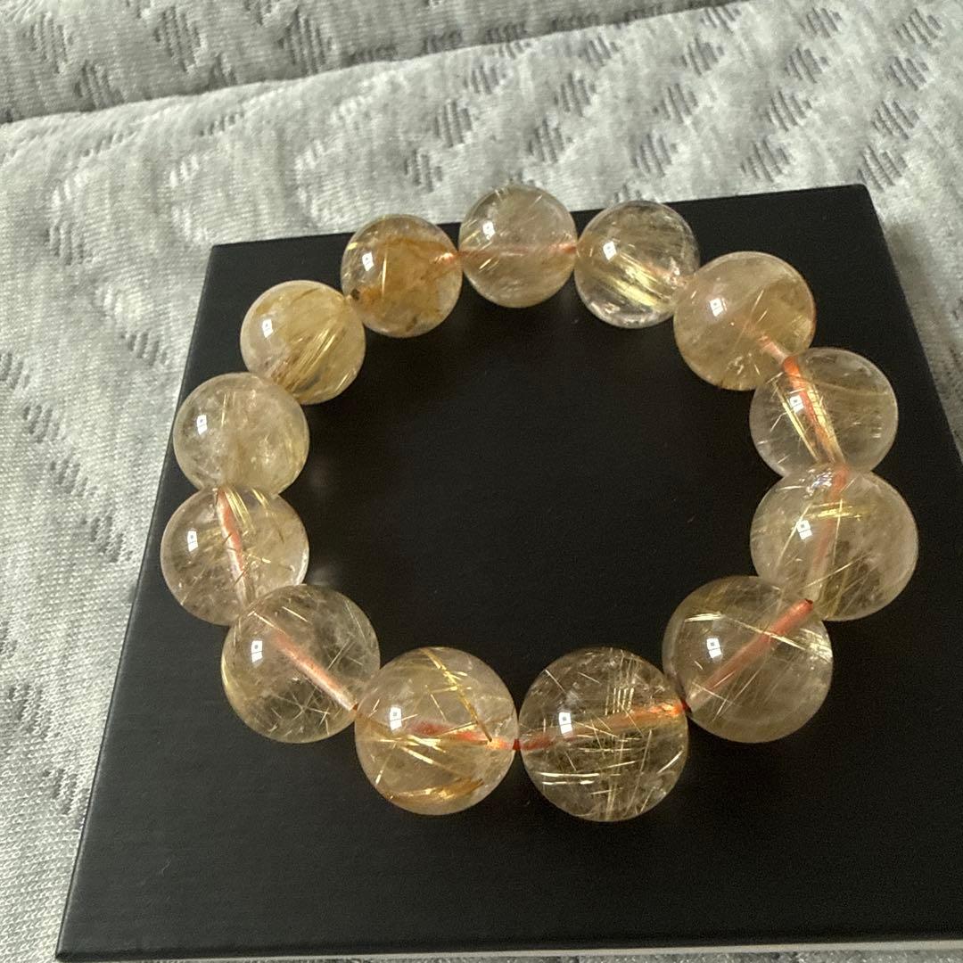 大玉タイチンルチル ルチルクォーツ 天然石ブレスレット
