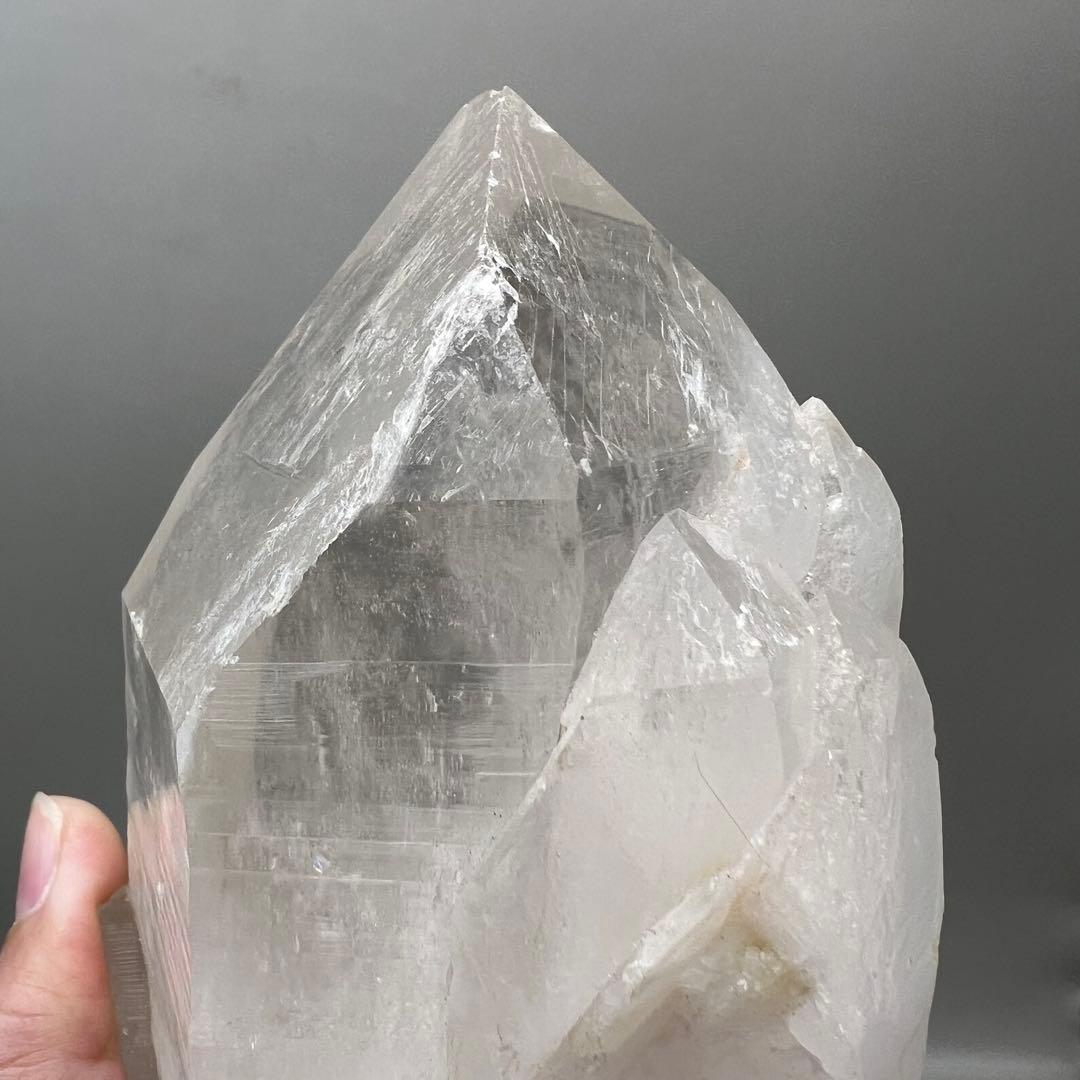 （m13）マニカラン水晶マスタークリスタル虹レムリアンリッジ大型単結晶