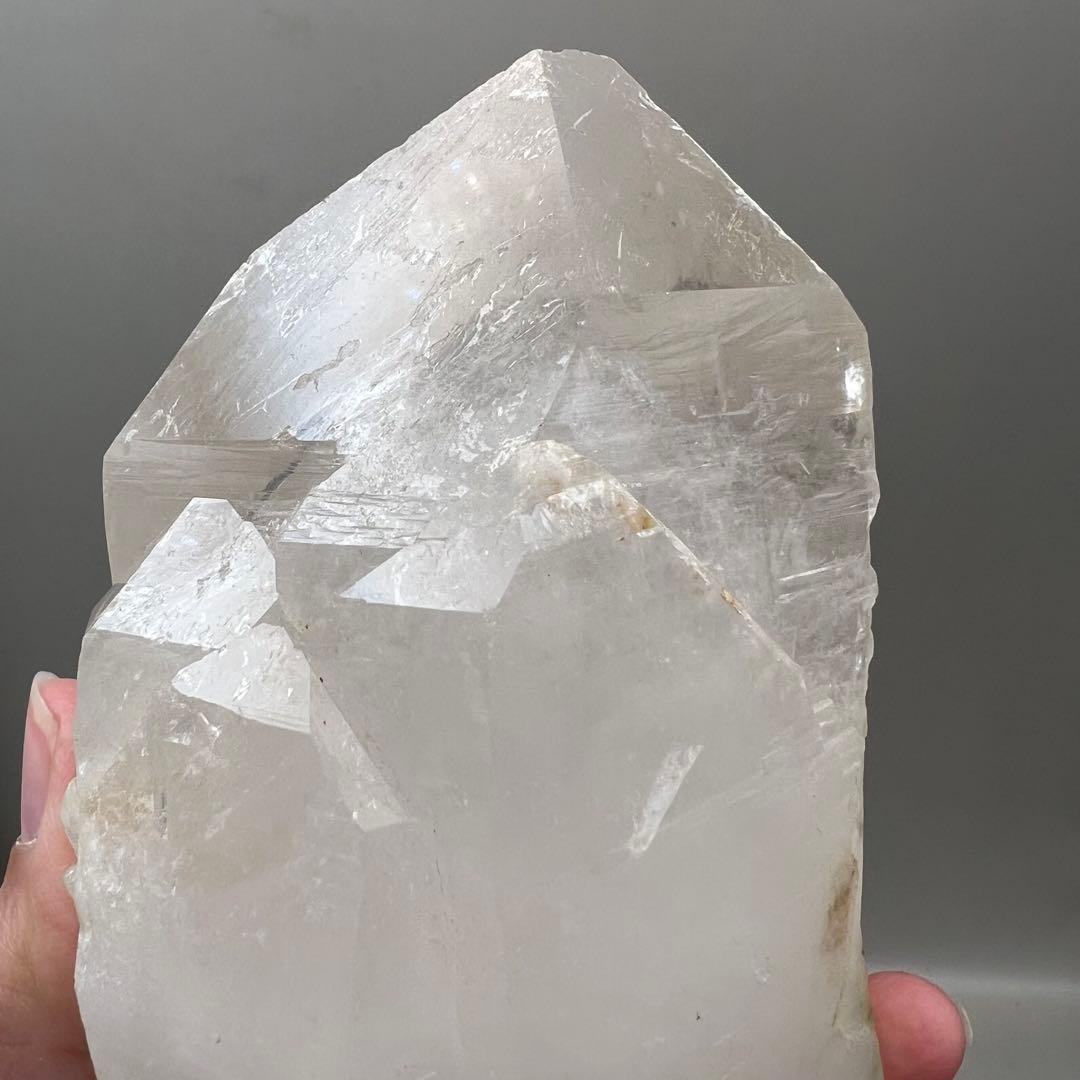 （m13）マニカラン水晶マスタークリスタル虹レムリアンリッジ大型単結晶