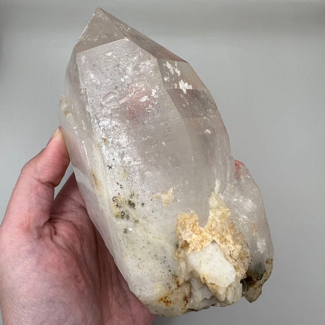 （m13）マニカラン水晶マスタークリスタル虹レムリアンリッジ大型単結晶