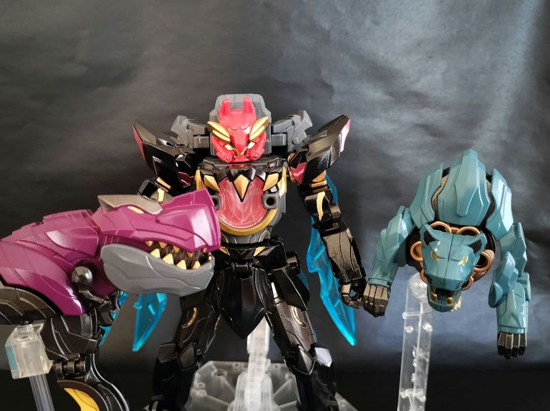 テガソード ミニプラ 全塗装 オリジナルカラーレオンバスター ティラノ