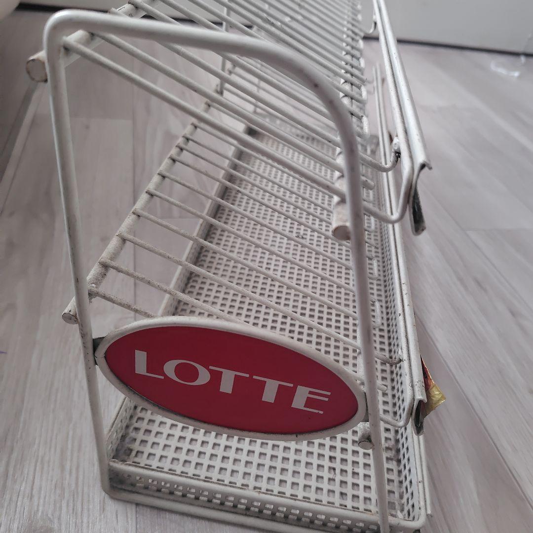 LOTTE 陳列スタンド 3段 ホワイト　昭和レトロ