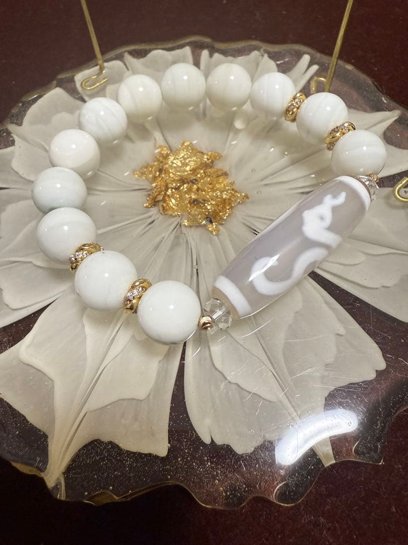 蛇天珠　ブレスレット　横向レア♡