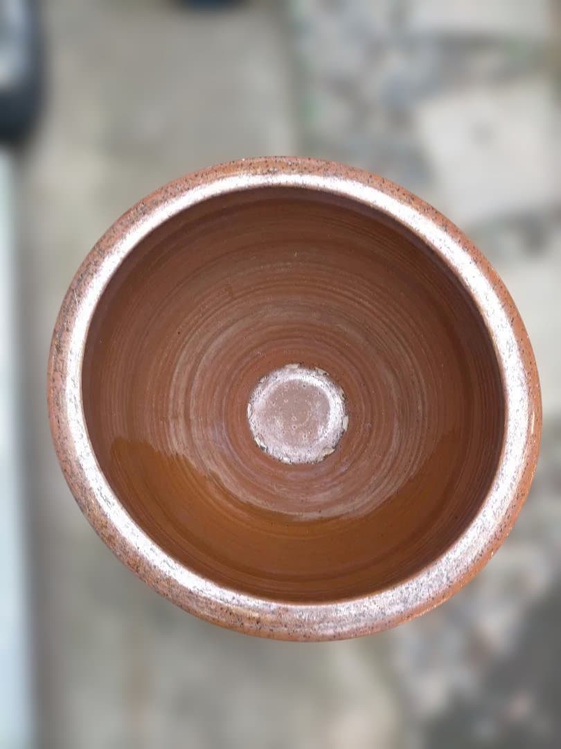 テラコッタ 水鉢 大型 黒い滴デザイン