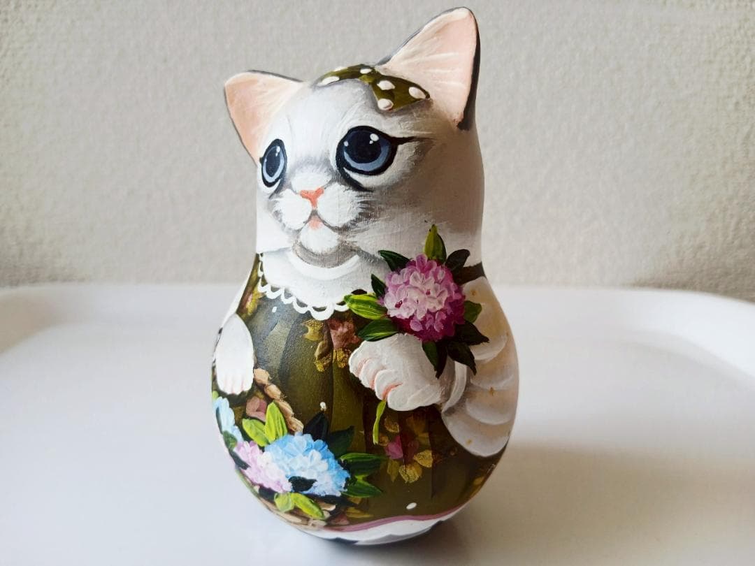 【CBT120】10cm級 おきあがりこぼし(大) スベトラーナ　花籠