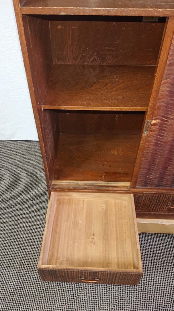 古箪笥昭和レトロ アンティーク ヴィンテージ 飾り棚　 本棚 小物入れ 水屋箪笥