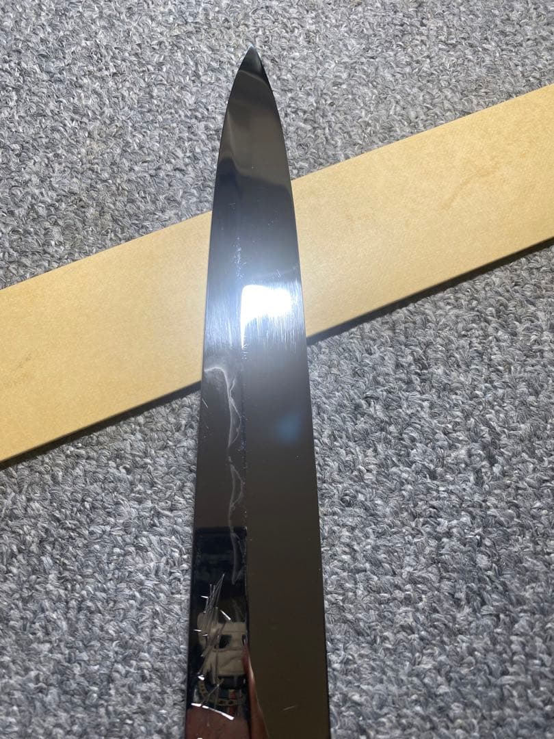 祥太郎作 柳刃包丁 白ニ鋼　水本焼　刃渡り　尺