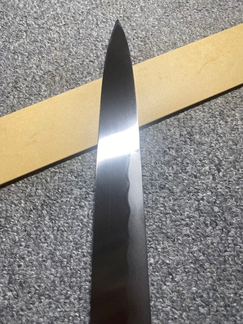 祥太郎作 柳刃包丁 白ニ鋼　水本焼　刃渡り　尺