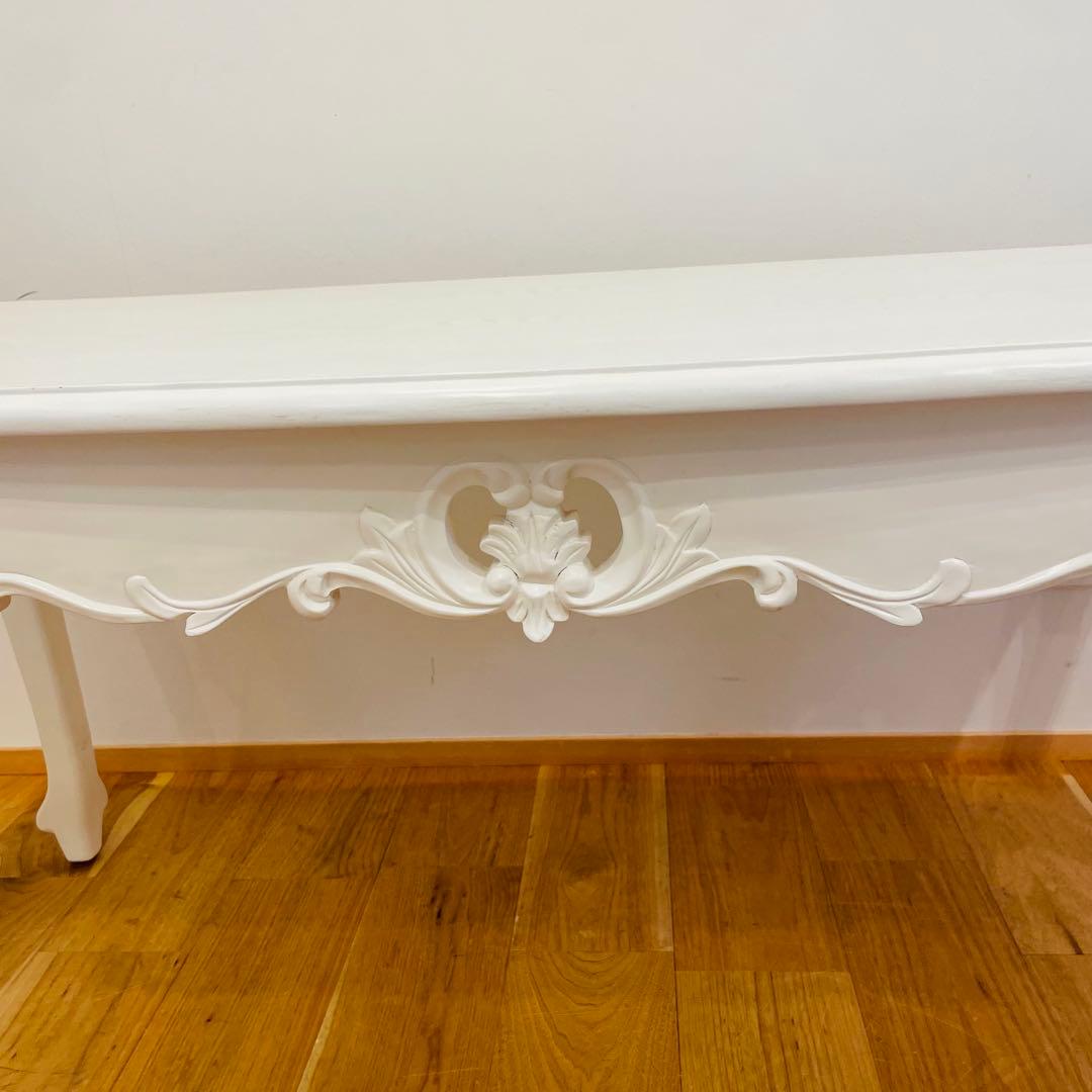 ロココ調 ローテーブル アンティーク ホワイトシンフォニー 猫脚