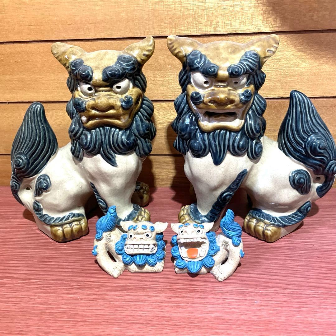 シーサー　4体セット　沖縄　ネコ