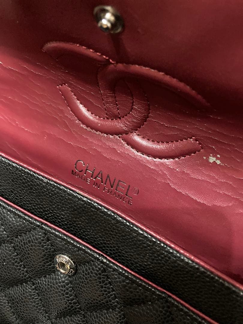 難ありCHANEL 【ノベルティ】チェーン フラップバッグ/キャビア/