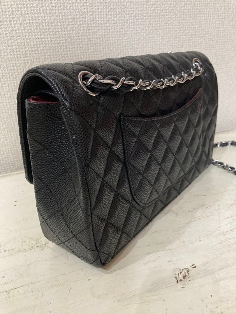 難ありCHANEL 【ノベルティ】チェーン フラップバッグ/キャビア/