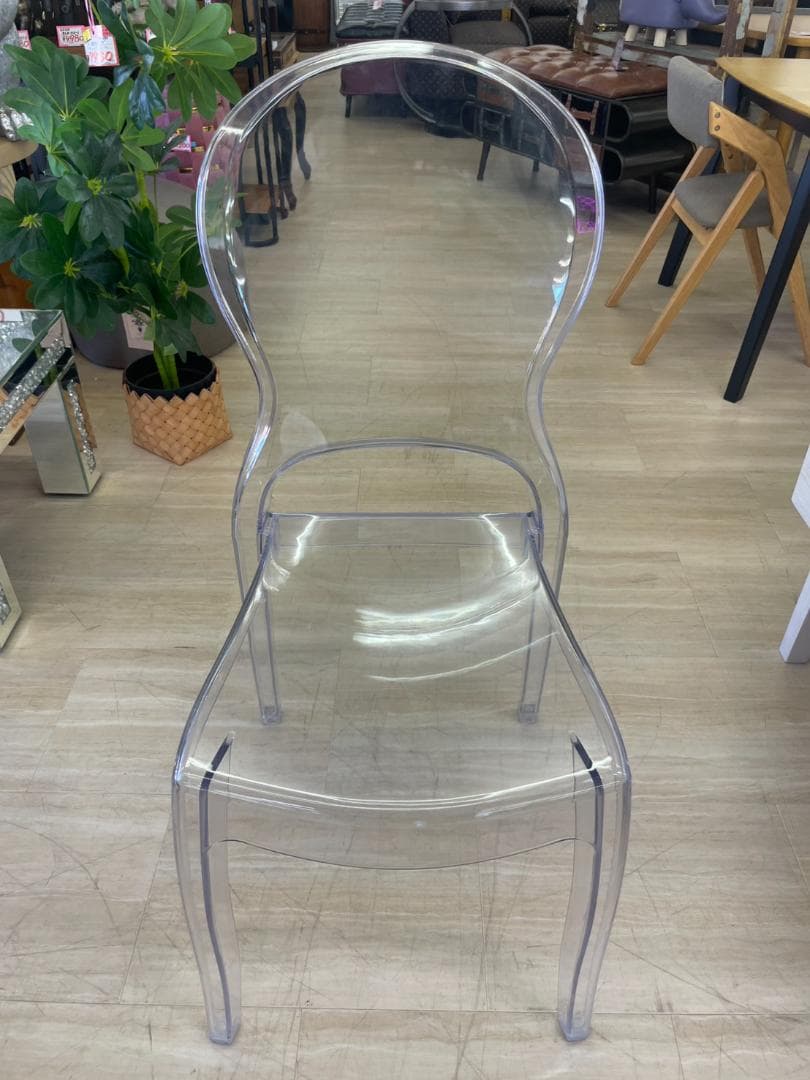ダイニングチェア　PC-990CL　クリア　透明　ガーデン　チェア　イス　椅子
