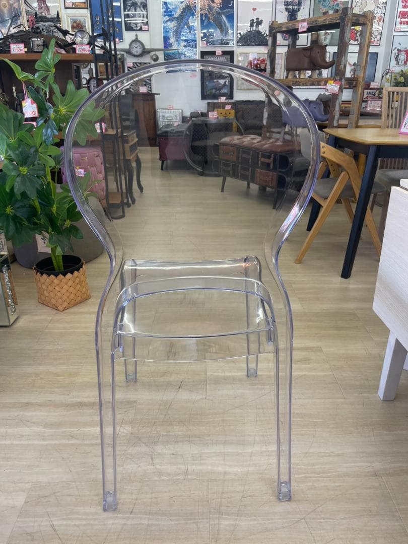 ダイニングチェア　PC-990CL　クリア　透明　ガーデン　チェア　イス　椅子