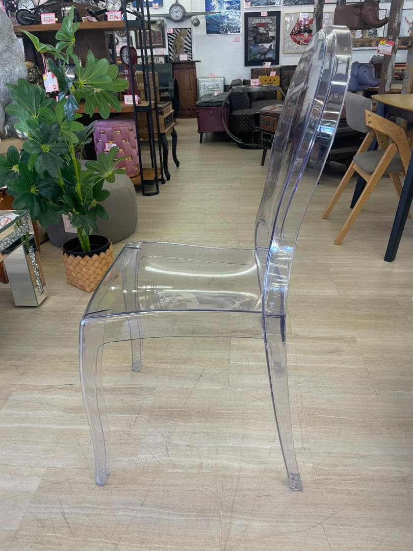 ダイニングチェア　PC-990CL　クリア　透明　ガーデン　チェア　イス　椅子