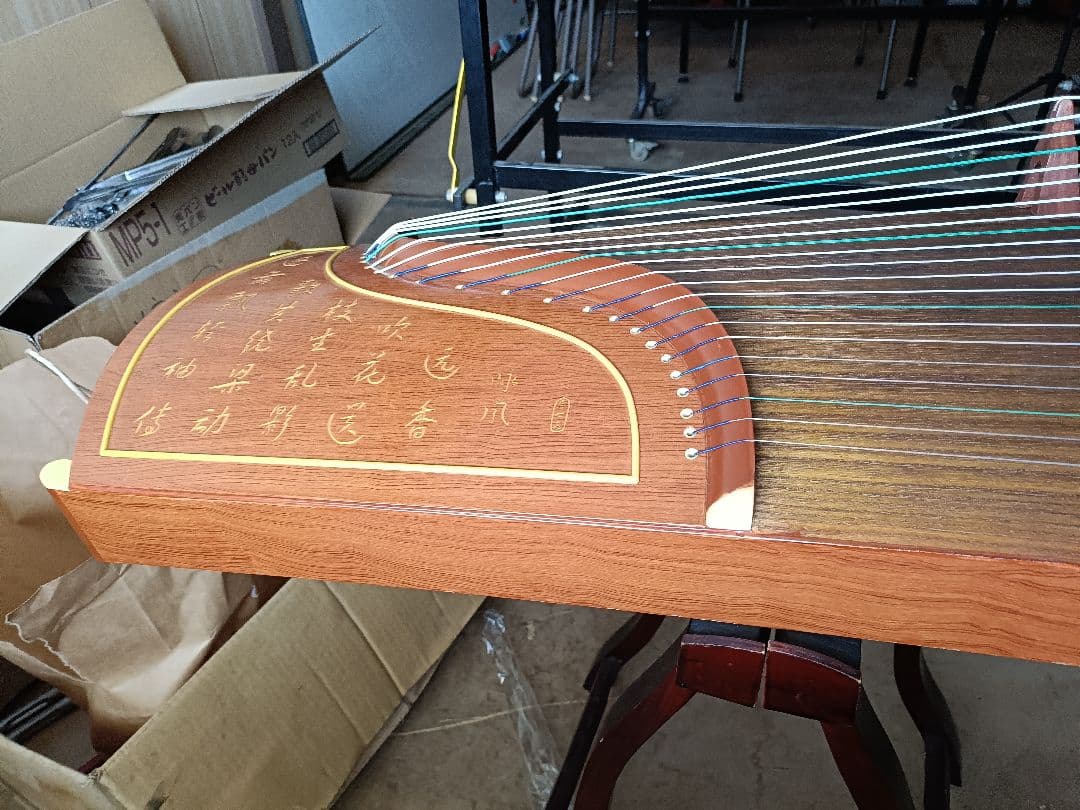 中国古筝　21弦　約163cm 弦楽器　古筝　琴　民族楽器
