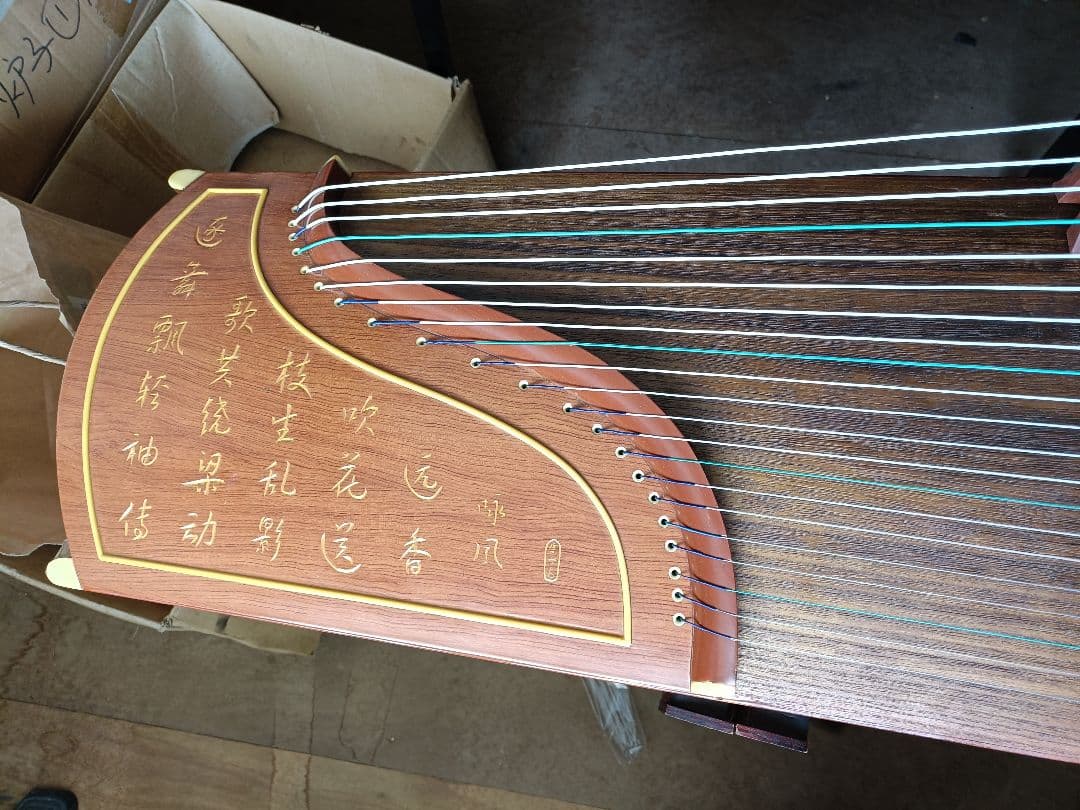 中国古筝　21弦　約163cm 弦楽器　古筝　琴　民族楽器