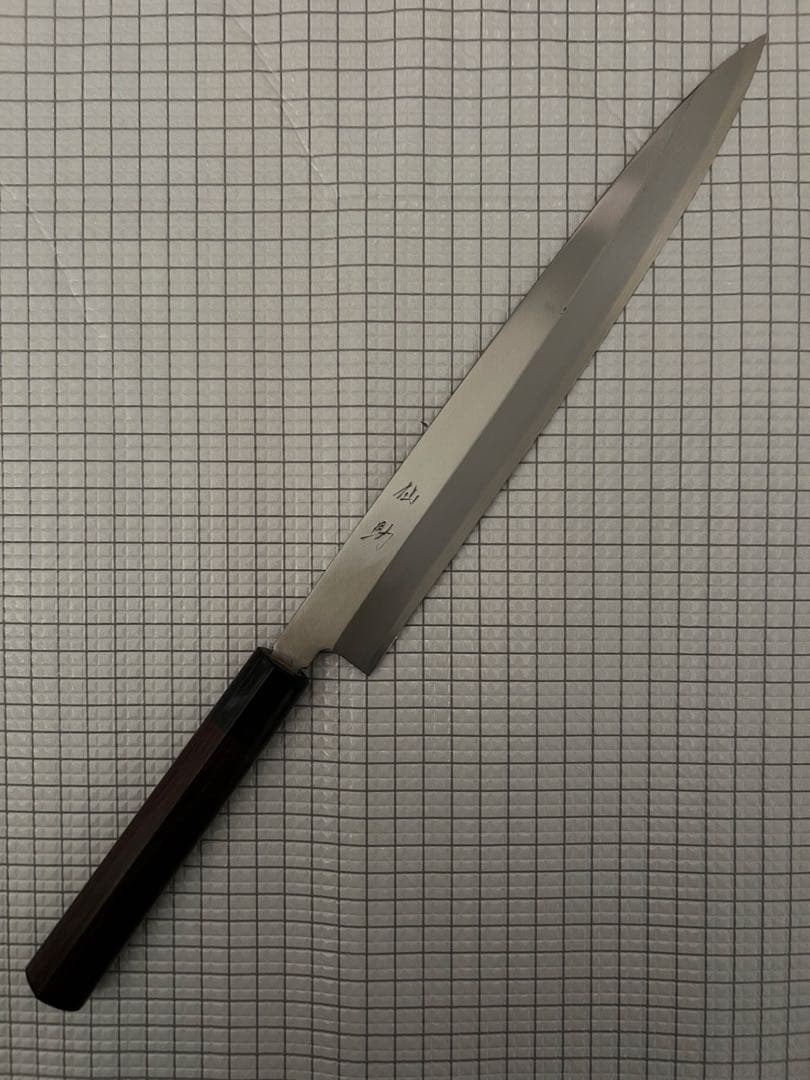 仙助 柳刃 包丁 柳刃包丁 刺身包丁270mm 紫檀シノギ柄