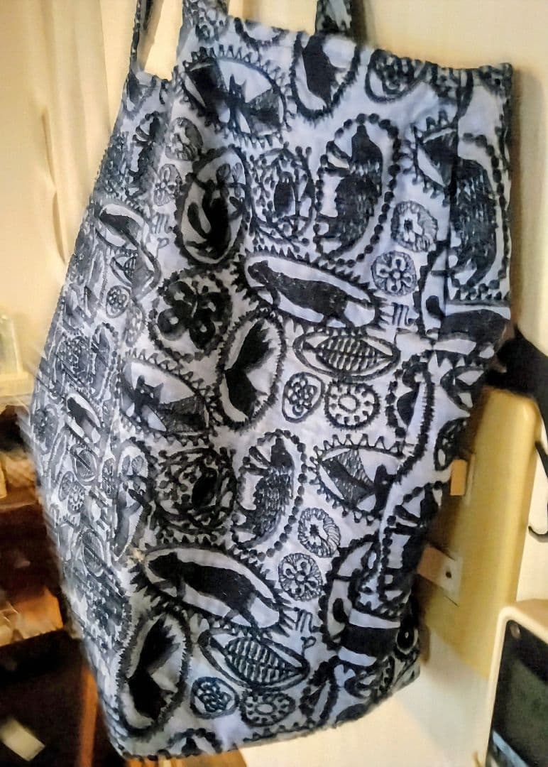 ミナペルホネン　生地使用ハンドメイド　バニーニ風バッグjangle relief