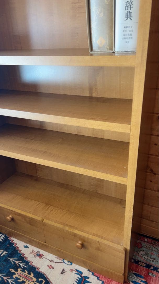 TRAD 木製本棚 引き出し2個付き