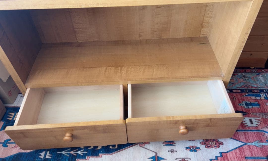 TRAD 木製本棚 引き出し2個付き