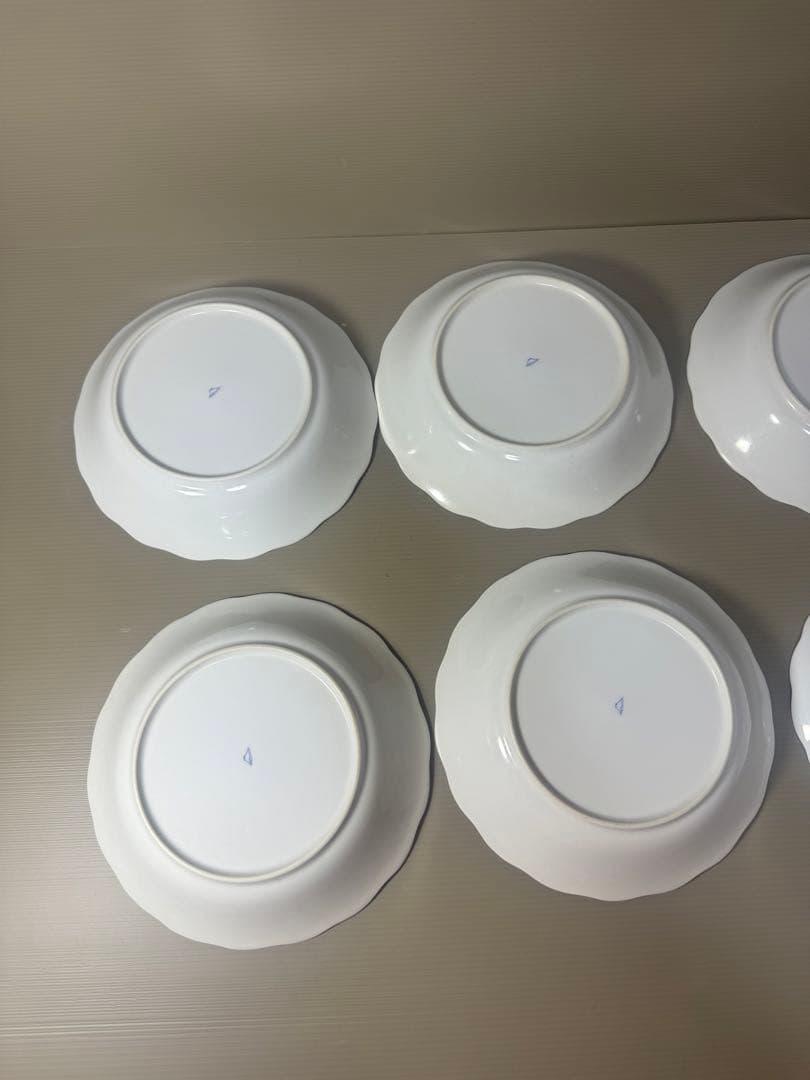 2079 深川製磁 蝶文 皿5客 鉢1客 未使用 - メルカリ