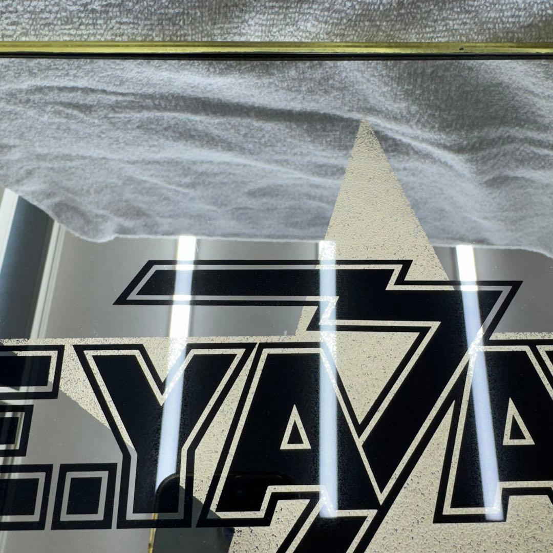 矢沢永吉　Ｅ.YAZAWA 鏡　パブミラー　昭和レトロ　極美品　金縁