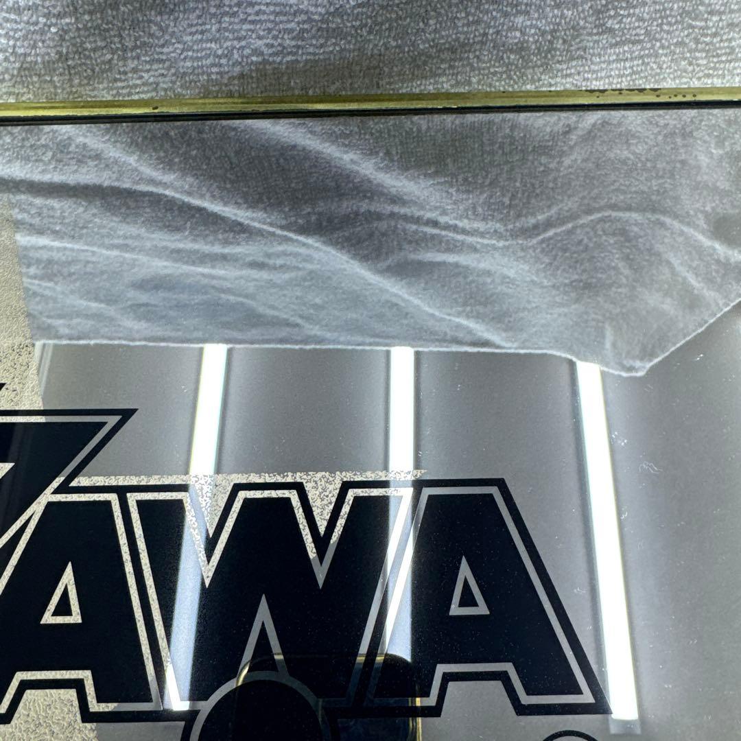 矢沢永吉　Ｅ.YAZAWA 鏡　パブミラー　昭和レトロ　極美品　金縁