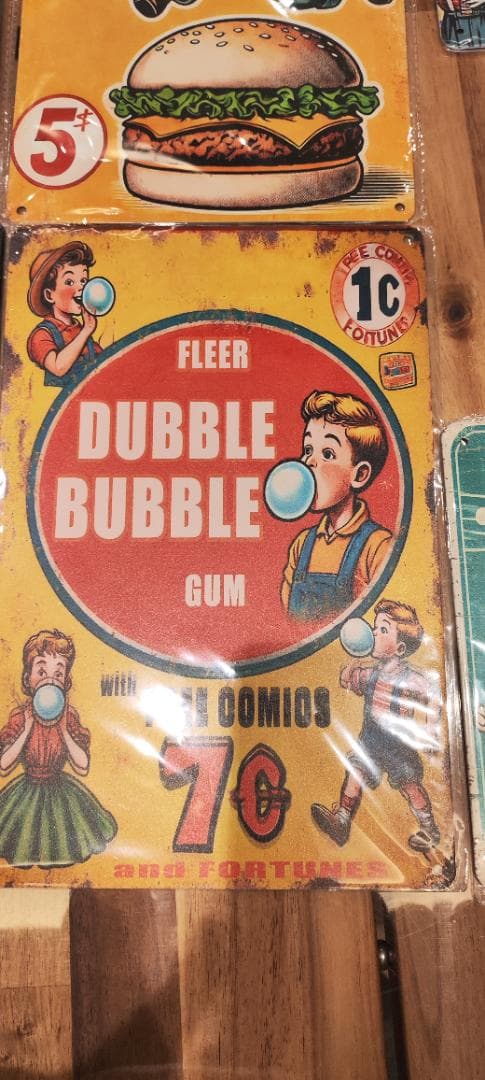 レトロ風広告プレートセット