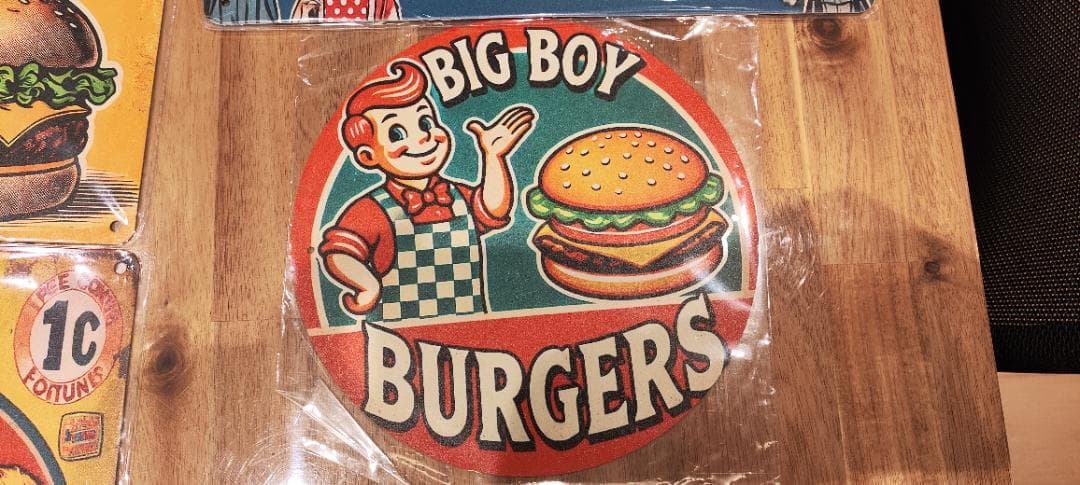 レトロ風広告プレートセット