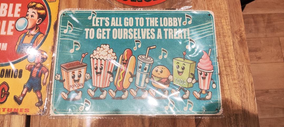 レトロ風広告プレートセット