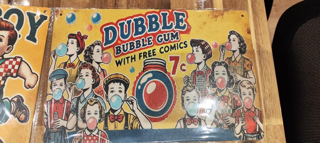 レトロ風広告プレートセット