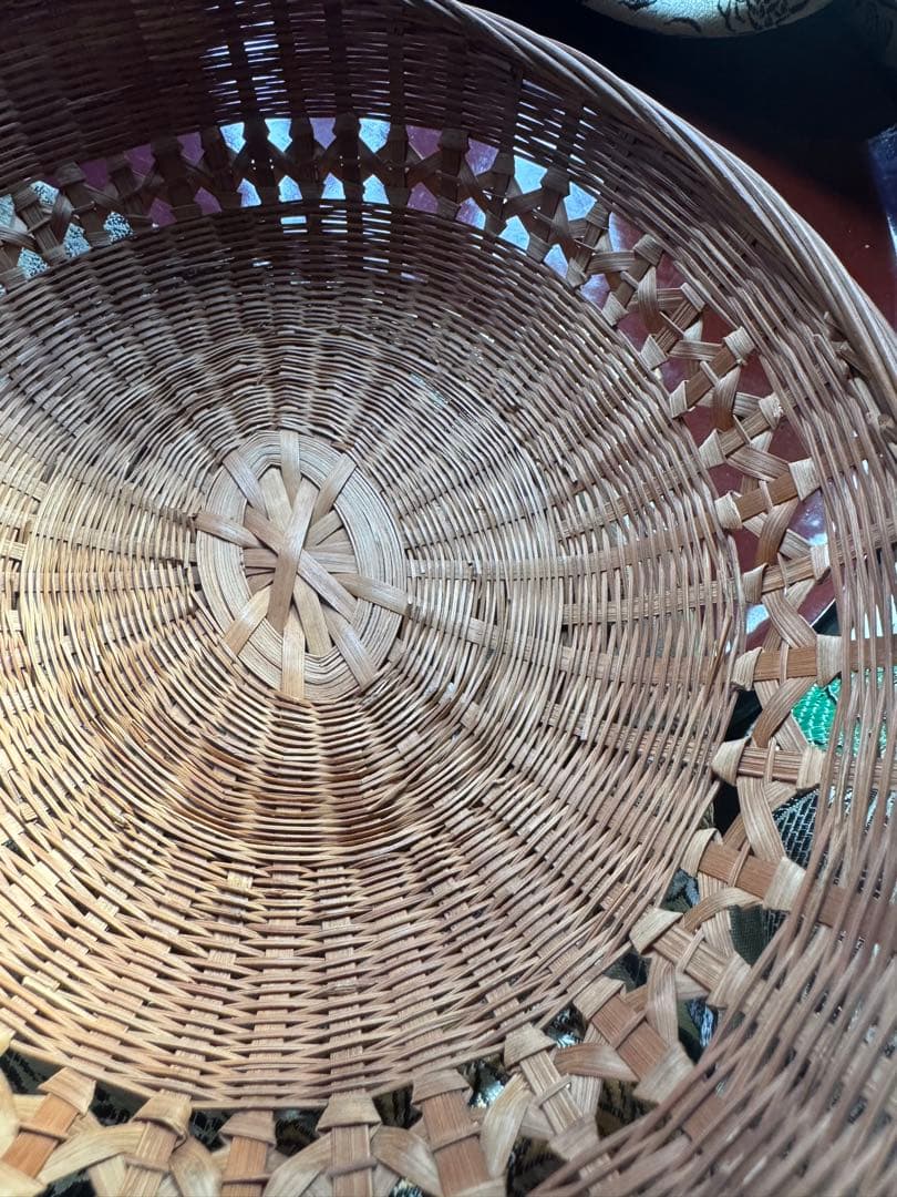 和樂茶道具　純国産手編み　市販品には真似出来無い素材感と技術　花籠　菓子入