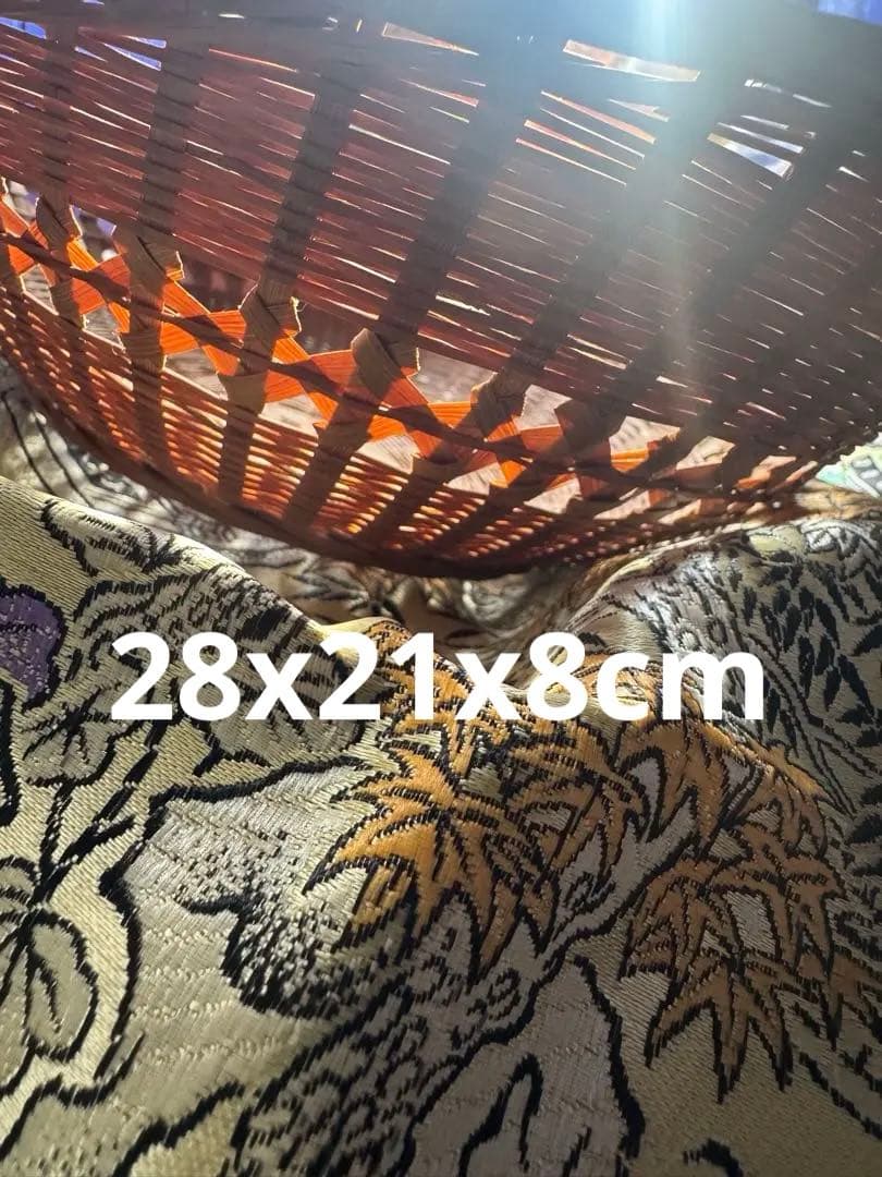 和樂茶道具　純国産手編み　市販品には真似出来無い素材感と技術　花籠　菓子入