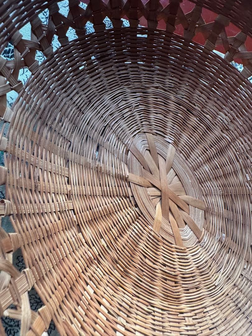 和樂茶道具　純国産手編み　市販品には真似出来無い素材感と技術　花籠　菓子入