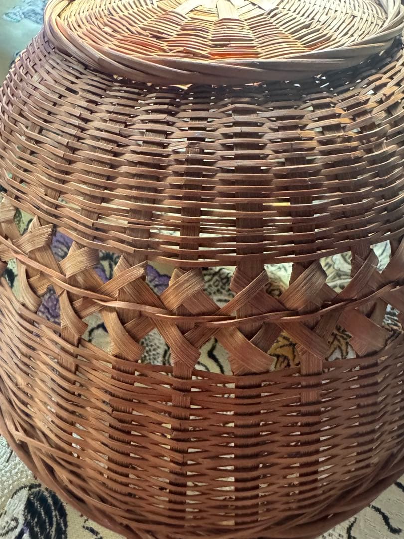 和樂茶道具　純国産手編み　市販品には真似出来無い素材感と技術　花籠　菓子入