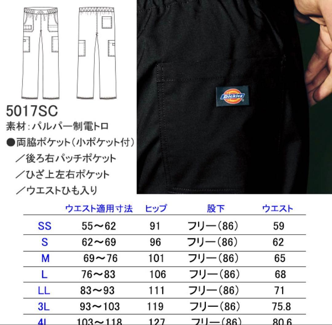 ディッキーズ　男女兼用　スクラブ上下セット　Lサイズ 医療FOLK