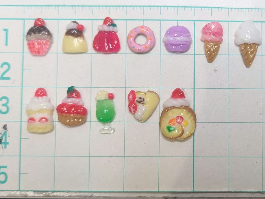 スイーツ　デザート　3Dネイルパーツ