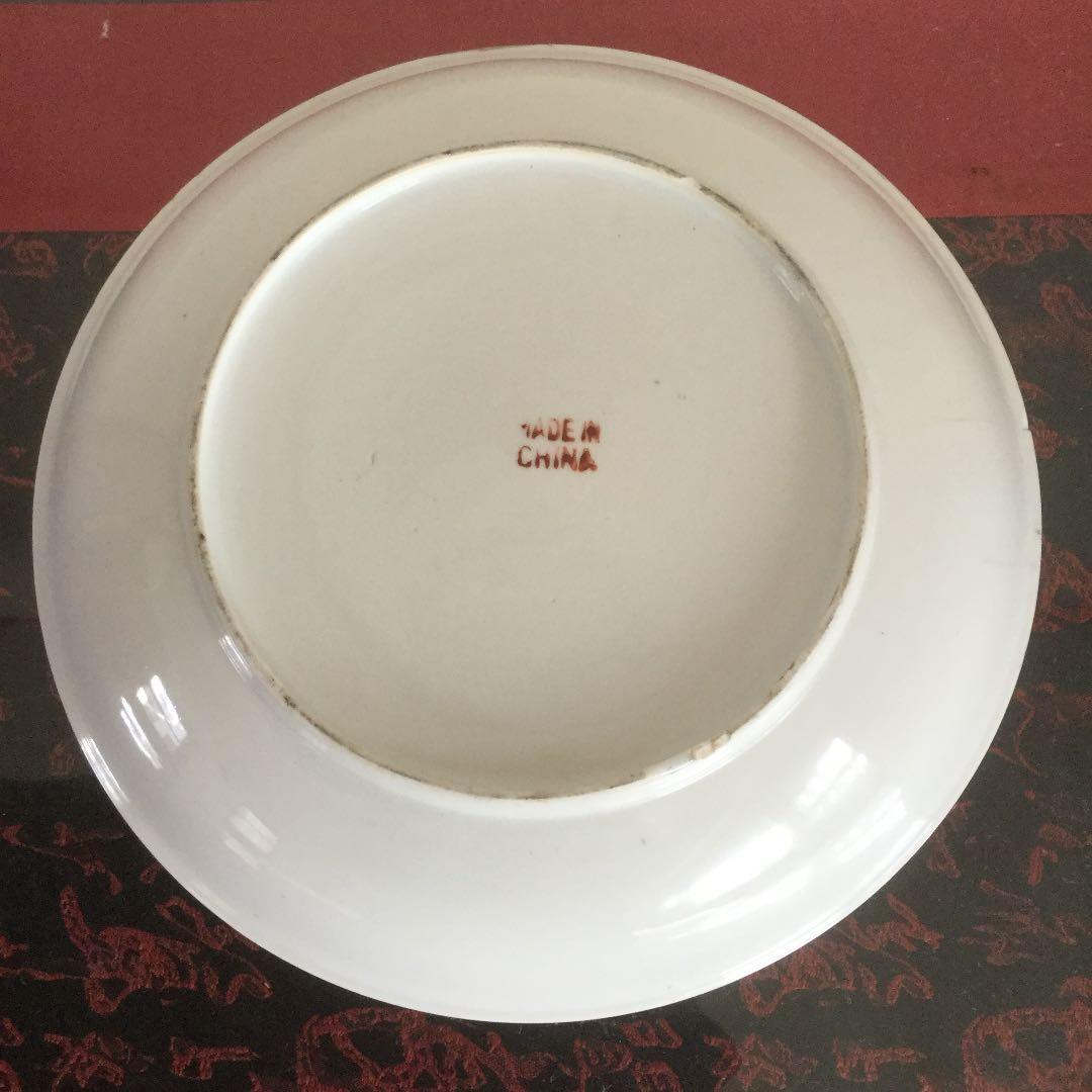 中国清朝末か民国の金描手絵き皿、骨董品