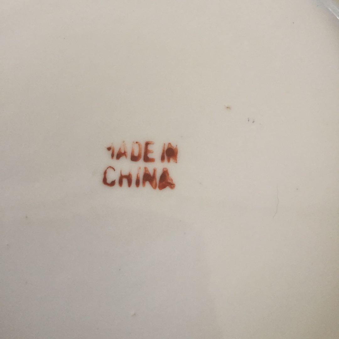 中国清朝末か民国の金描手絵き皿、骨董品