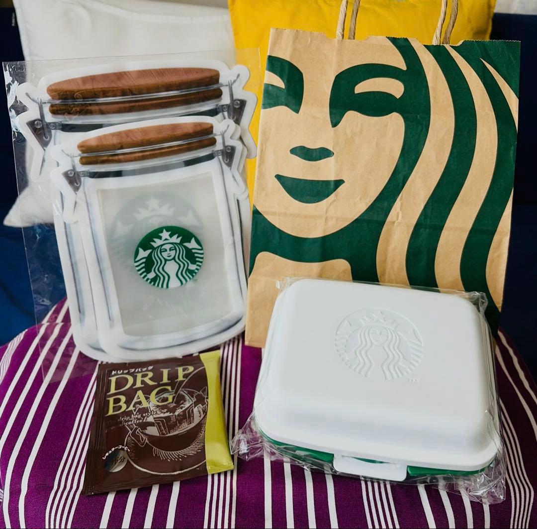 新品・ショッパー付き】スタバ サンドイッチボックス&ジッパーバッグ 2