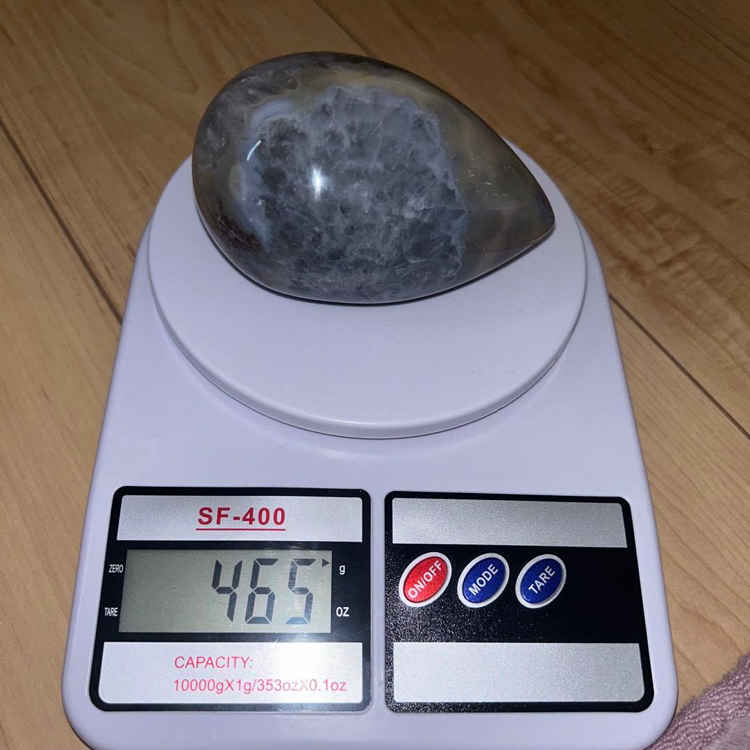 瑪瑙 卵 ジオード 結晶 天然石 465g