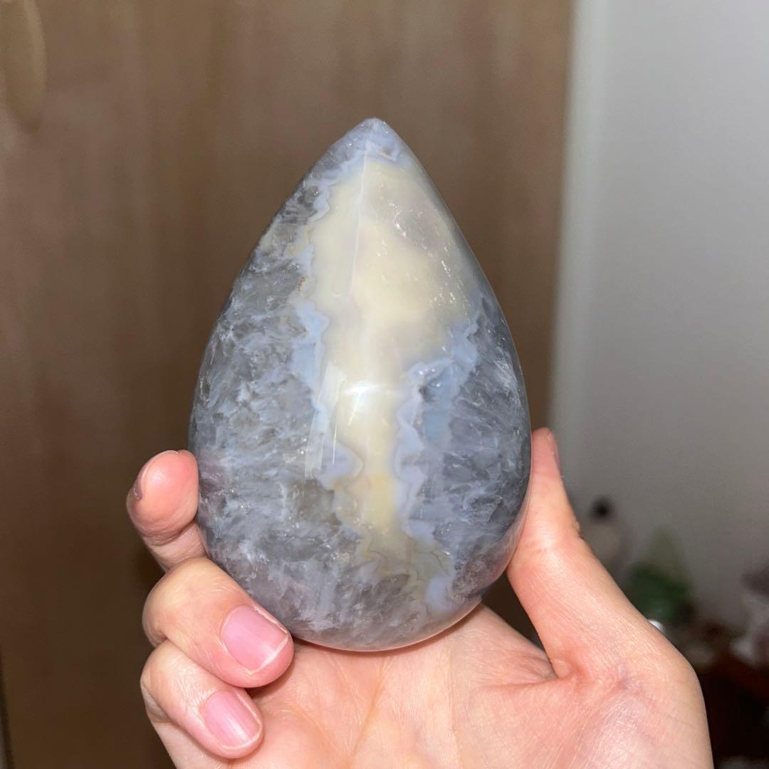 瑪瑙 卵 ジオード 結晶 天然石 465g