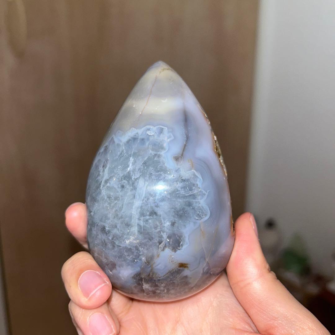 瑪瑙 卵 ジオード 結晶 天然石 465g