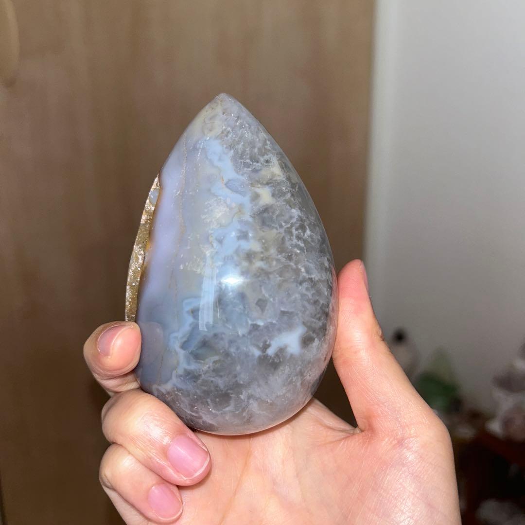 瑪瑙 卵 ジオード 結晶 天然石 465g