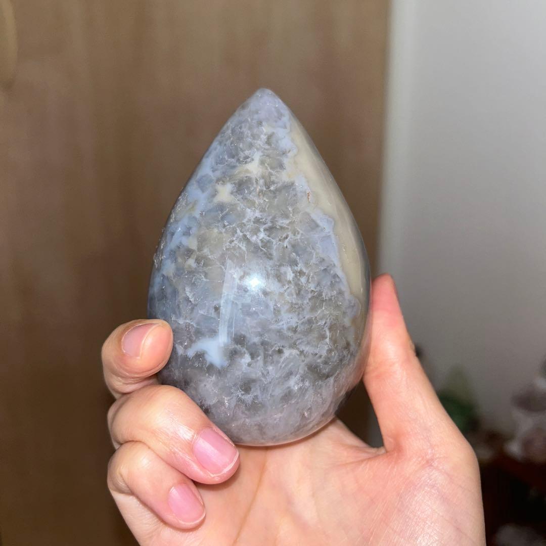 瑪瑙 卵 ジオード 結晶 天然石 465g