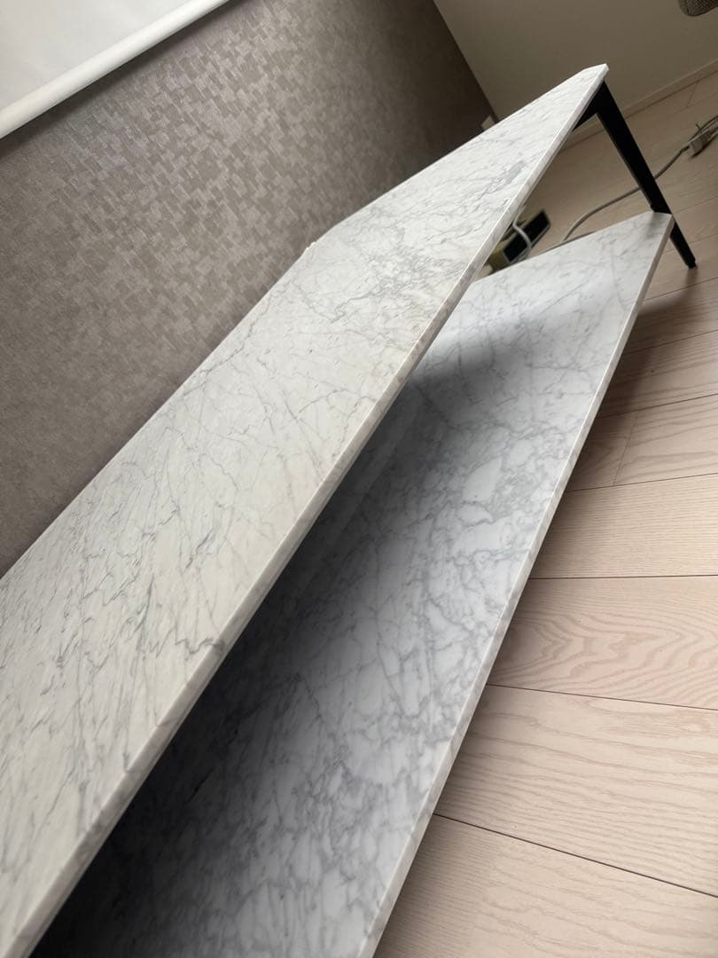 アルモニア Rafia センターテーブル ホワイト　大理石