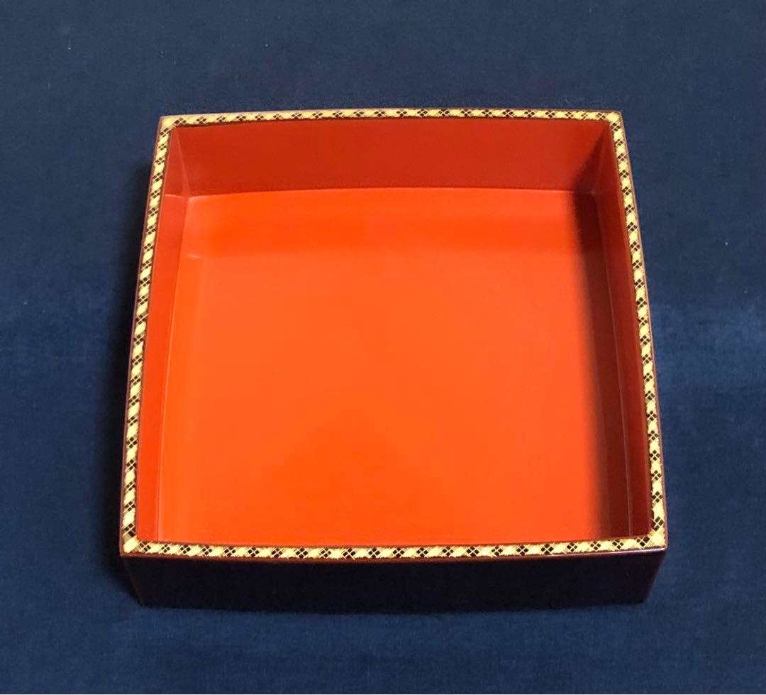 《R》輪島塗 溜アジロ 三段重 木製漆器 木箱　260120き5