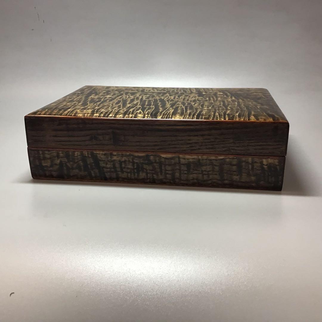 タモ玉斑杢の硯箱　小物入れ　宝石箱　指物仕上げ