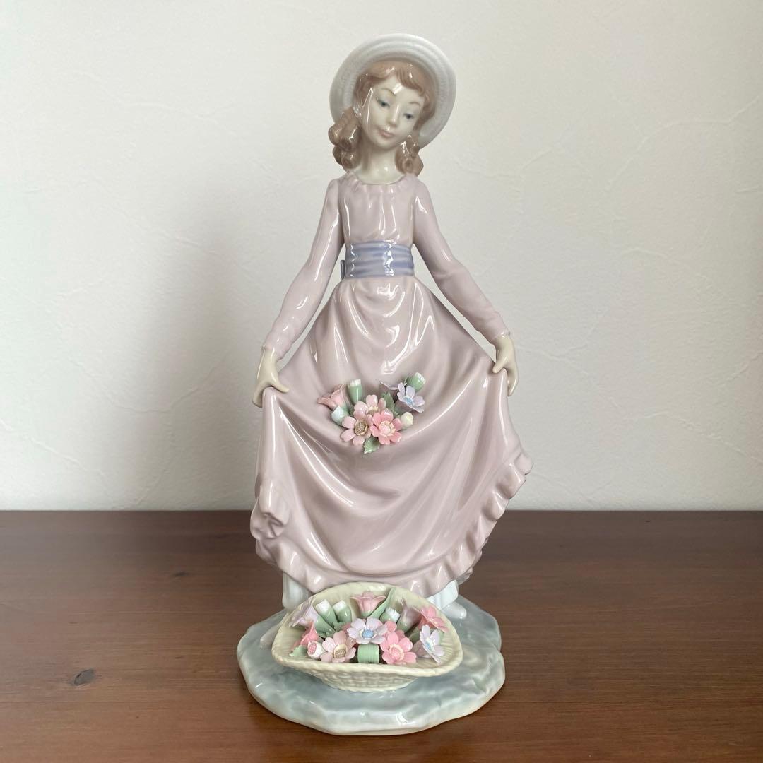 LLADRO リヤドロ 『 花のバスケット 』 置物